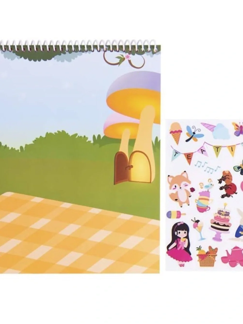 3-Scene Reusable Sticker Book No Glue No Mess - For Toddler Children Boy Girls